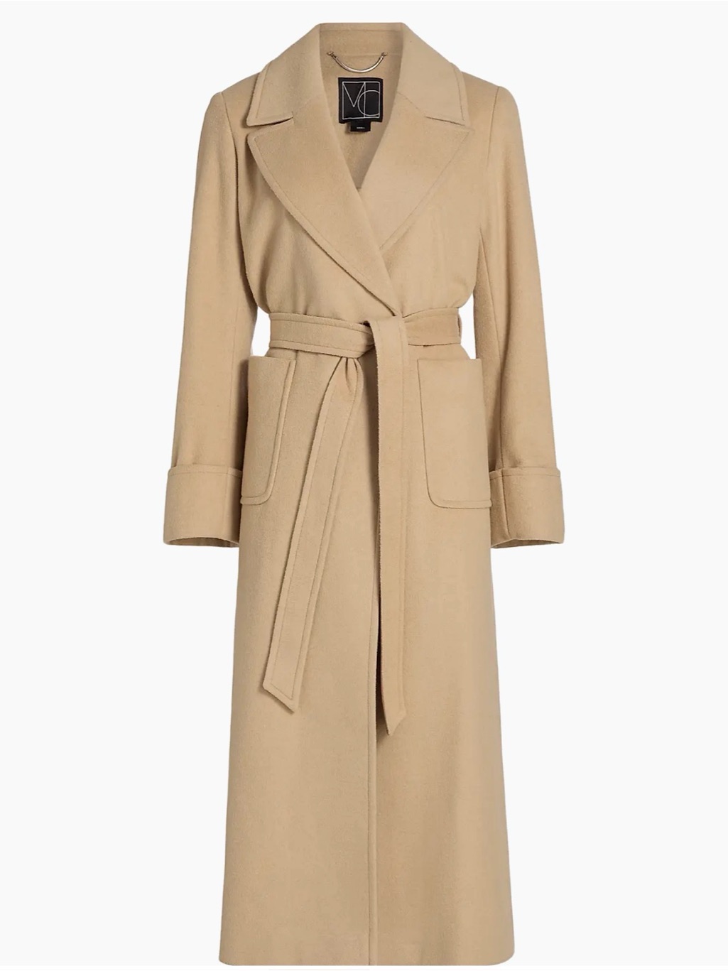 Mercer Collective Long Overcoat Wool-Blend Belted Coat In Camel Women's Size S
